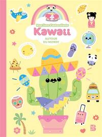 Kawaii : mon  livre d'autocollants : autour du monde