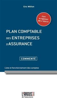 Plan comptable des entreprises d'assurance commenté : liste et fonctionnement des comptes