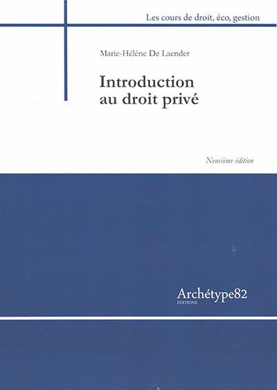 Introduction au droit privé : 2021-2022