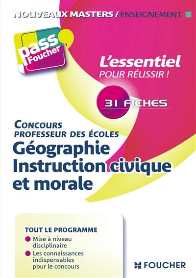 Géographie et instruction civique et morale : concours professeur des écoles