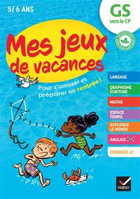 Mes jeux de vacances GS vers le CP, 5-6 ans