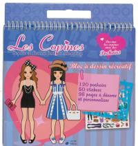 Les copines : Sophie et Louna font du shopping : bloc à dessin récréatif