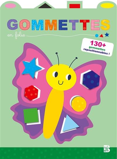 Gommettes en folie : papillon : 130 + gommettes repositionnables !