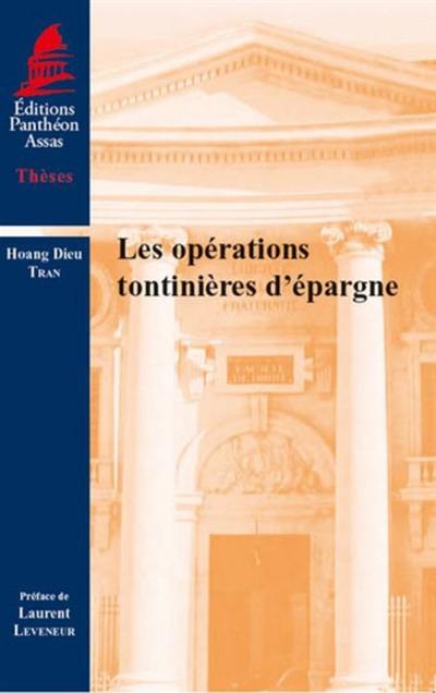 Les opérations tontinières d'épargne