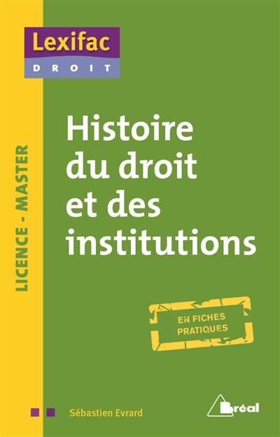 Histoire du droit et des institutions