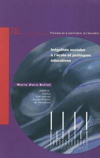 Inégalités sociales à l'école et politiques éducatives