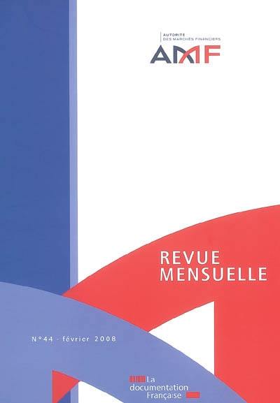 Revue mensuelle de l'Autorité des marchés financiers, n° 44