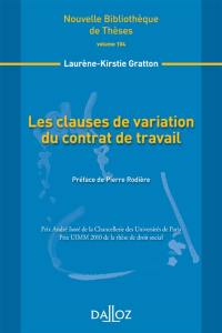 Les clauses de variation du contrat de travail