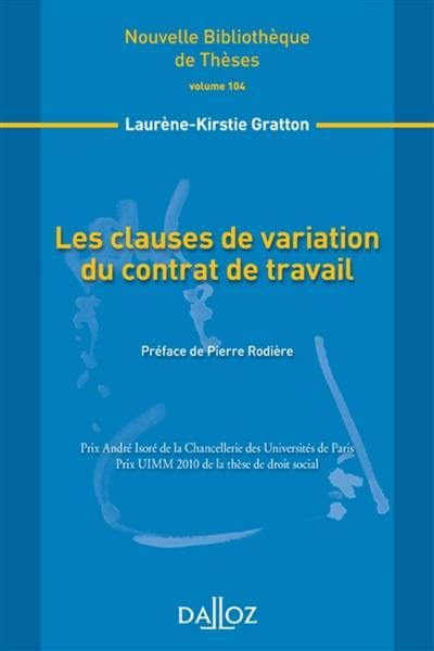 Les clauses de variation du contrat de travail