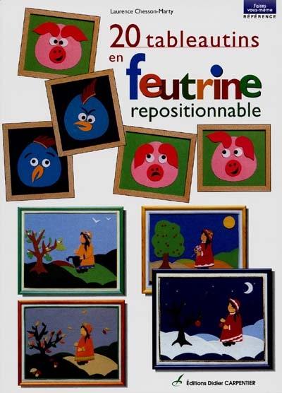 20 tableautins en feutrine repositionnable