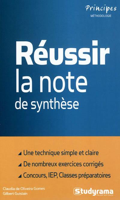 Réussir la note de synthèse