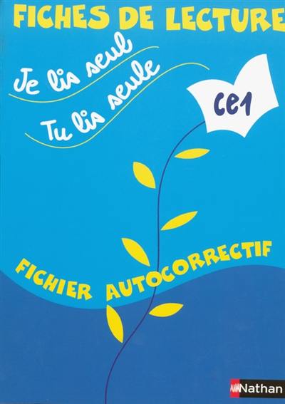 Je lis seul, tu lis seule CE1 : fichier autocorrectif