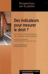 Des indicateurs pour mesurer le droit ? : les limites méthodologiques des rapports Doing business : études du programme de recherches Attractivité économique du droit