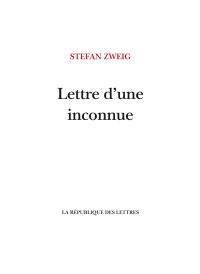 Lettre d'une inconnue