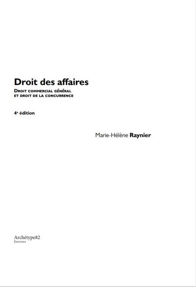 Droit des affaires : droit commercial général et droit de la concurrence