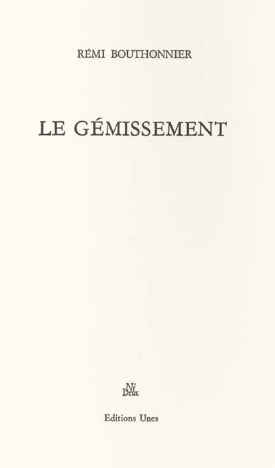 Le gémissement