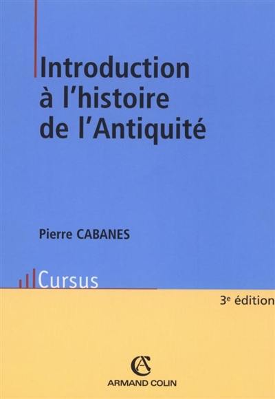 Introduction à l'histoire de l'Antiquité