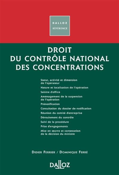 Contrôle des opérations de concentration