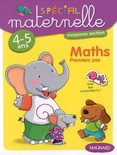 Maths, moyenne section, 4-5 ans : premiers pas