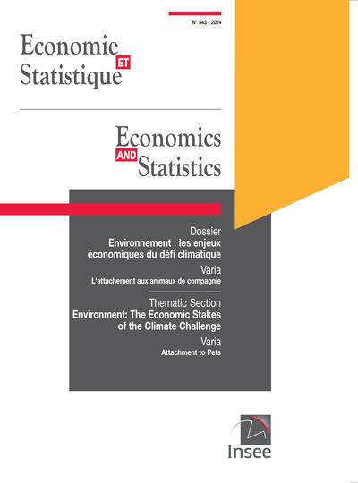 Economie et statistique, n° 543. Environnement : les enjeux économiques du défi climatique. Environment : the economic stakes of the climate challenge