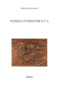 Puisque littérature il y a : sur quelques airs de famille