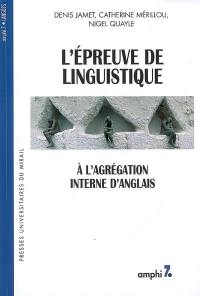 L'épreuve de linguistique à l'agrégation interne d'anglais