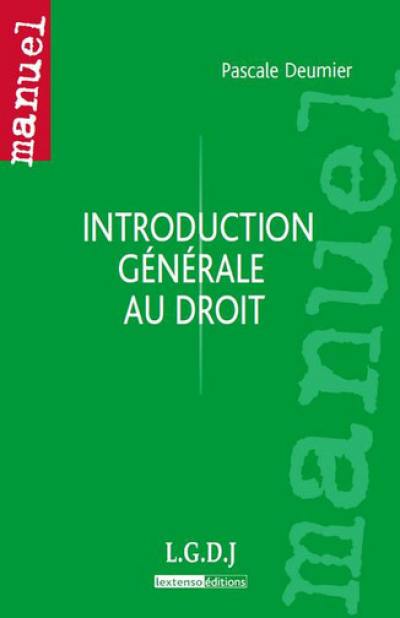 Introduction générale au droit