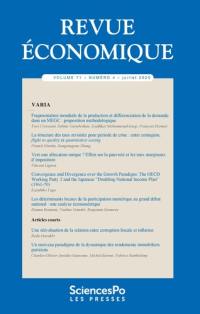 Revue économique, n° 71-4. Varia