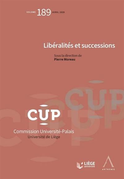 Libéralités et successions