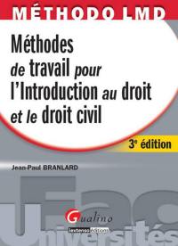 Méthodes de travail pour l'introduction au droit et le droit civil