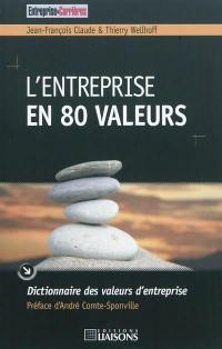 L'entreprise en 80 valeurs : dictionnaire des valeurs d'entreprise