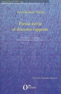 Presse écrite et discours rapporté