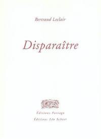 Disparaître