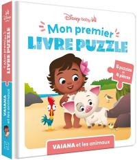 Vaiana et les animaux : mon premier livre puzzle