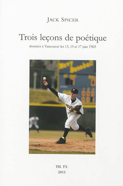 Trois leçons de poétique