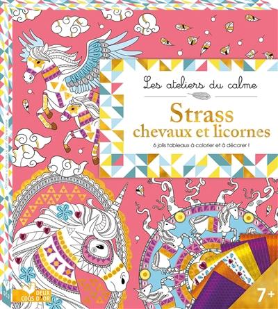 Strass chevaux et licornes : 6 jolis tableaux à colorier et à décorer !