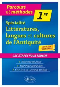 Spécialité littérature, langues et cultures de l'Antiquité 1re : nouveaux programmes