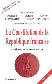 La Constitution de la République française : analyses et commentaires