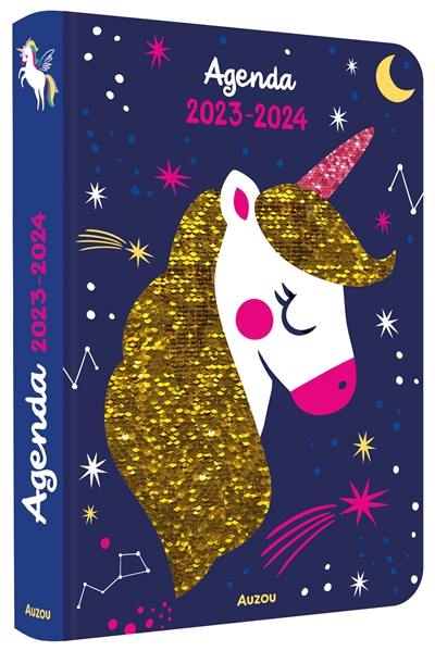 Agenda 2023-2024 : sequins licornes