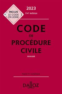 Code de procédure civile 2023, annoté