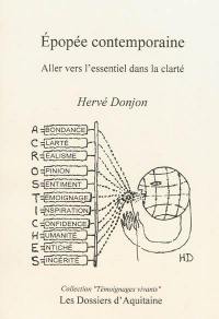 Epopée contemporaine : aller vers l'essentiel dans la clarté : poèmes en acrostiches