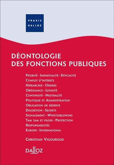 Déontologie des fonctions publiques