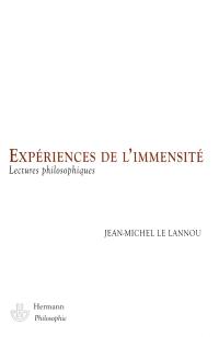 Expériences de l'immensité : lectures philosophiques