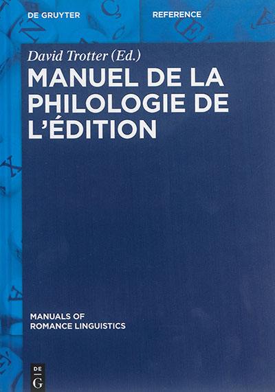 Manuel de la philologie de l'édition