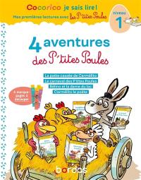 4 aventures des p'tites poules : niveau 1