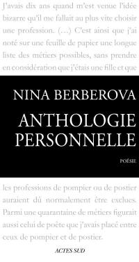 Anthologie personnelle : 1921-1983