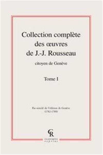 Oeuvres complètes. Vol. 1