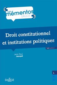 Droit constitutionnel et institutions politiques