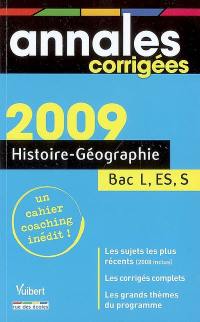 Histoire-géographie : bac séries L, ES, S