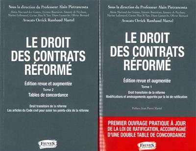 Le droit des contrats réformé